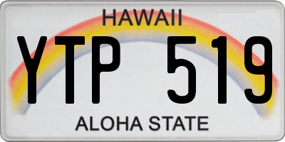HI license plate YTP519