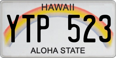 HI license plate YTP523