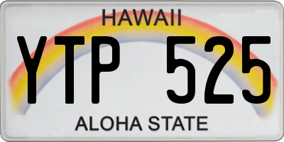 HI license plate YTP525