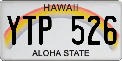 HI license plate YTP526