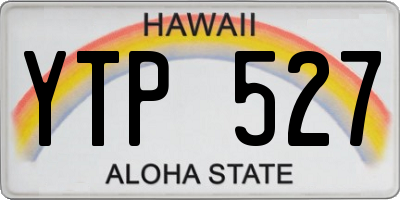 HI license plate YTP527