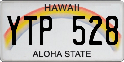 HI license plate YTP528