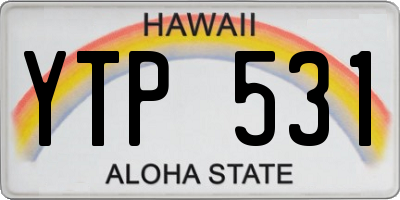 HI license plate YTP531