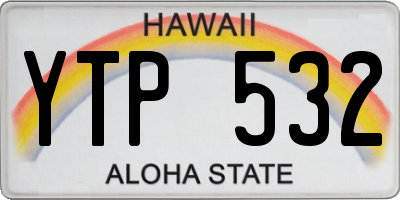 HI license plate YTP532