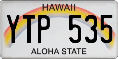 HI license plate YTP535