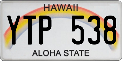 HI license plate YTP538