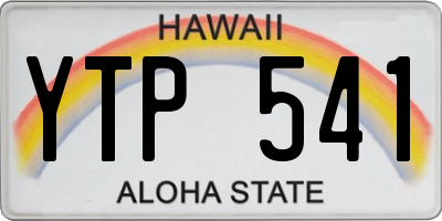 HI license plate YTP541