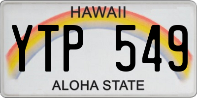 HI license plate YTP549