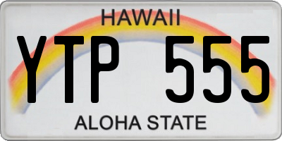 HI license plate YTP555