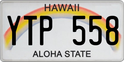 HI license plate YTP558
