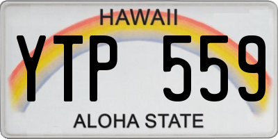 HI license plate YTP559