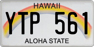 HI license plate YTP561