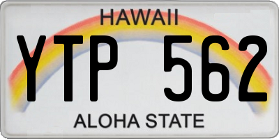 HI license plate YTP562