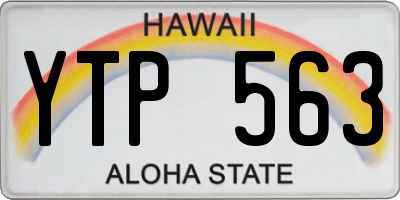 HI license plate YTP563