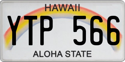 HI license plate YTP566