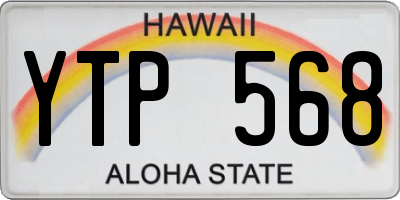 HI license plate YTP568