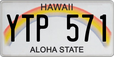 HI license plate YTP571