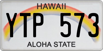 HI license plate YTP573