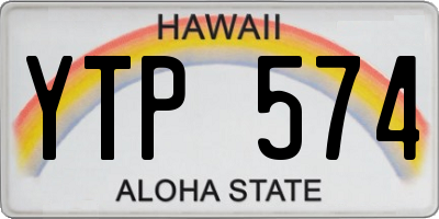 HI license plate YTP574