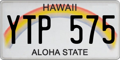 HI license plate YTP575