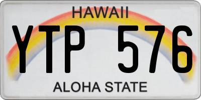 HI license plate YTP576