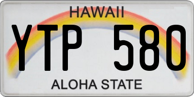 HI license plate YTP580