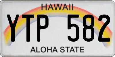 HI license plate YTP582