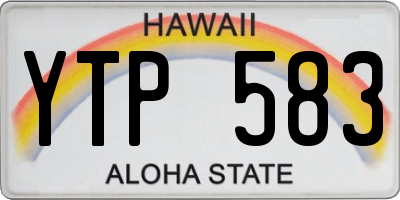 HI license plate YTP583