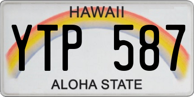 HI license plate YTP587