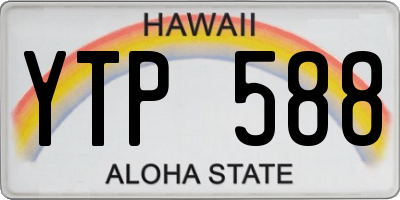 HI license plate YTP588