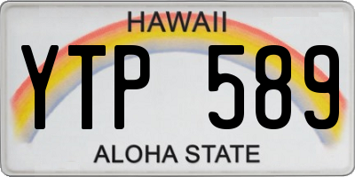 HI license plate YTP589
