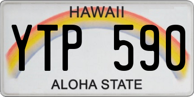 HI license plate YTP590