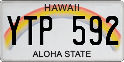 HI license plate YTP592