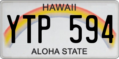 HI license plate YTP594