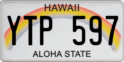 HI license plate YTP597