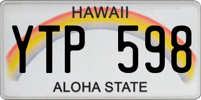 HI license plate YTP598