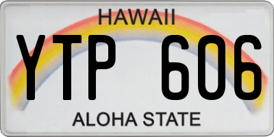 HI license plate YTP606