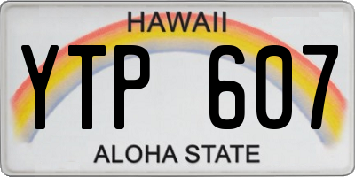 HI license plate YTP607