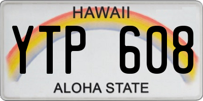 HI license plate YTP608