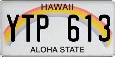 HI license plate YTP613