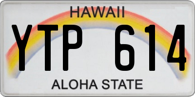 HI license plate YTP614