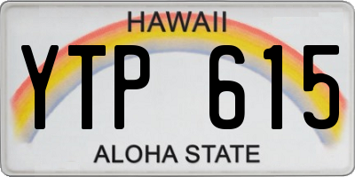 HI license plate YTP615
