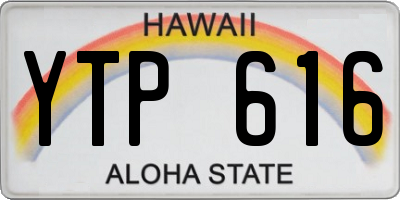 HI license plate YTP616