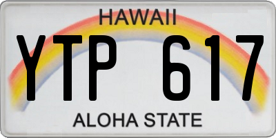 HI license plate YTP617
