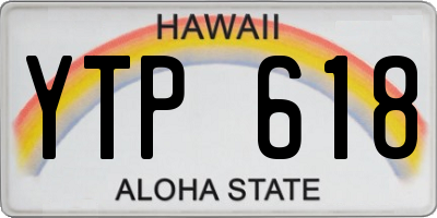 HI license plate YTP618