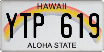 HI license plate YTP619