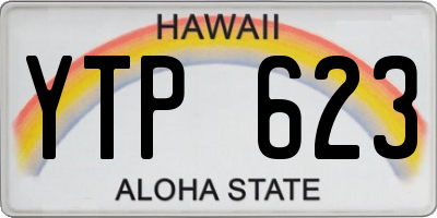 HI license plate YTP623