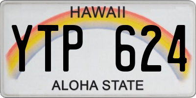 HI license plate YTP624