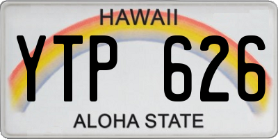 HI license plate YTP626
