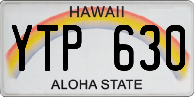 HI license plate YTP630